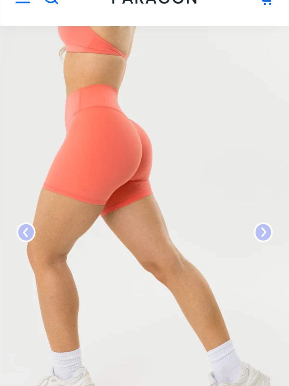 PARAGON Juicy Peach Formlux Original High-Rise Sculptseam Plus Shorts 5” SMALL